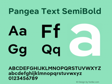 Pangea Text SemiBold Version 1.003图片样张