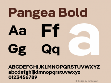 Pangea Bold Version 1.003图片样张