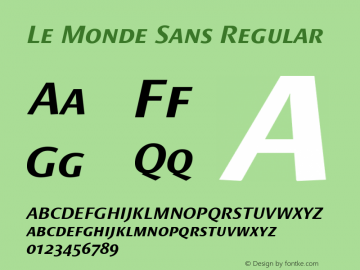 Le Monde Sans Bold Italic SC 001.000图片样张