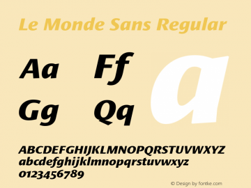 Le Monde Sans ExtraBold Italic OsF 001.000图片样张
