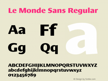 Le Monde Sans ExtraBold OsF 001.000图片样张