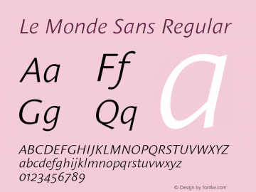 Le Monde Sans Light Italic OsF 001.000图片样张