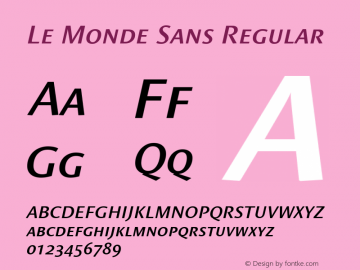 Le Monde Sans SemiBold Italic SC 001.000图片样张