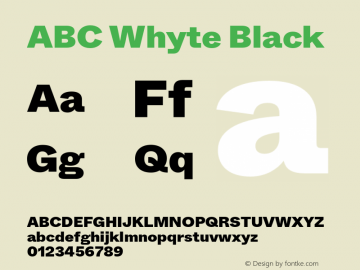 ABCWhyte-Black Version 1.200图片样张