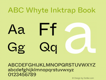 ABC Whyte Inktrap Book Version 1.200图片样张