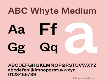 ABC Whyte Medium Version 1.200图片样张