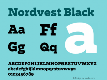 Nordvest Black Version 2.001;PS 1.000;hotconv 1.0.88;makeotf.lib2.5.647800图片样张