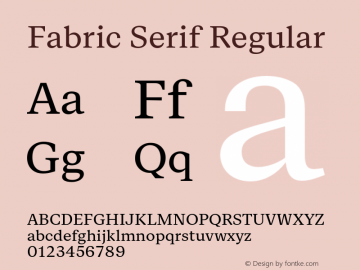 FabricSerif-Regular Version 1.000图片样张