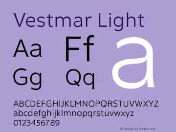 Vestmar Light Version 1.000图片样张