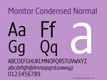 MonitorCondensed-Normal Version 3.001图片样张