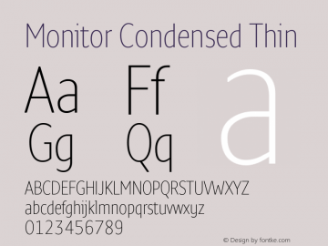 MonitorCondensed-Thin Version 3.001图片样张