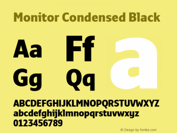 Monitor Condensed Black Version 3.001图片样张