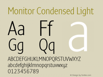 Monitor Condensed Light Version 3.001图片样张