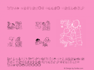 001 Disney's Pooh3 Regular Version 1.00 May 27, 2006, initial release Font Sample