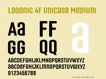 Laqonic 4F Unicase Medium 1.0图片样张