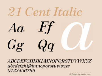 21Cent-Italic 1.1图片样张