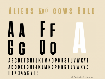 Aliens & cows Bold Version 2.011图片样张