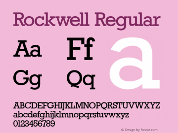 Rockwell Regular 0.0图片样张