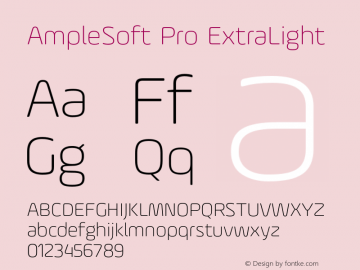 AmpleSoftPro-ExtraLight Version 1.000 2017 released by www.kentype.pl图片样张