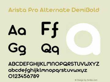 AristaProAlternate-DemiBold Version 1.000图片样张