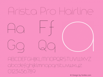 AristaPro-Hairline Version 1.000图片样张
