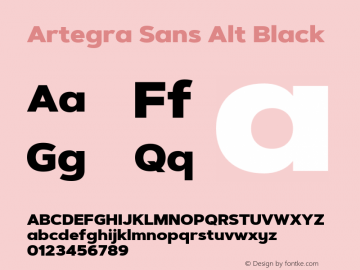 ArtegraSansAlt-Black Version 1.00;com.myfonts.easy.artegra.artegra-sans.alt-black.wfkit2.version.4KmG图片样张