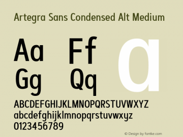 ArtegraSansCondensedAlt-Med Version 1.00;com.myfonts.easy.artegra.artegra-sans.alt-cond-medium.wfkit2.version.4KnX图片样张