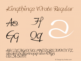 Kingthings Wrote Regular 1.0图片样张