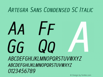 ArtegraSansCondensedSC-Italic Version 1.00;com.myfonts.easy.artegra.artegra-sans.sc-cond-regular-italic.wfkit2.version.4KnZ图片样张