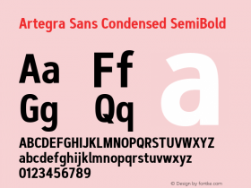 ArtegraSansCondensed-SemiBold Version 1.00;com.myfonts.easy.artegra.artegra-sans.cond-semibold.wfkit2.version.4Kqj图片样张