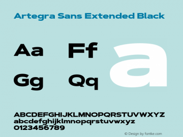 ArtegraSansExtended-Black Version 1.00;com.myfonts.easy.artegra.artegra-sans.extend-black.wfkit2.version.4Kqo图片样张