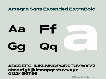 ArtegraSansExtended-ExtraBold Version 1.00;com.myfonts.easy.artegra.artegra-sans.extend-extrabold.wfkit2.version.4KqW图片样张
