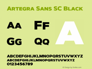 ArtegraSansSC-Black Version 1.00;com.myfonts.easy.artegra.artegra-sans.sc-black.wfkit2.version.4KmM图片样张