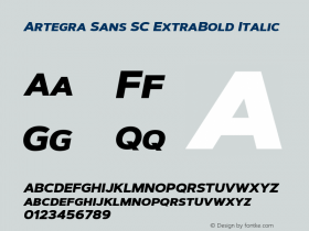 ArtegraSansSC-ExtraBoldItalic Version 1.00;com.myfonts.easy.artegra.artegra-sans.sc-extrabold-italic.wfkit2.version.4KoE图片样张