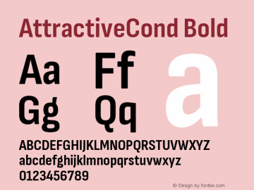 AttractiveCond Bold Version 3.001图片样张