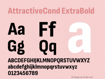 AttractiveCond ExtraBold Version 3.001图片样张