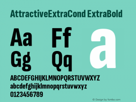 AttractiveExtraCond ExtraBold Version 3.001图片样张