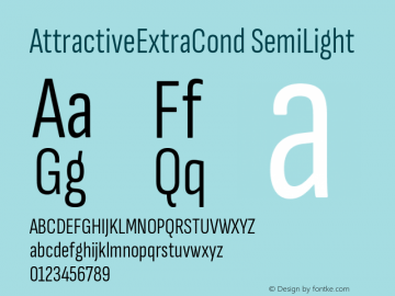 AttractiveExtraCond SemiLight Version 3.001图片样张