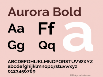 Aurora Bold Version 3.00 February 26, 2017图片样张
