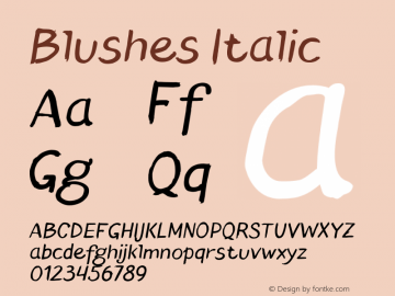 Blushes-Italic Version 1.000图片样张