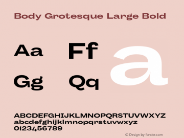 BodyGrotesque-LargeBold Version 1.006图片样张