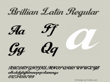 BrillianLatin-Regular Version 1.00 August 7, 2011, initial release | wf-rip DC20110810图片样张