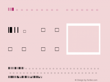 CodabarXXS Regular Version 1.00 April 6, 2005, initial release图片样张