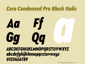 CeraCondensedPro-BlackItalic Version 6.0 | wf-rip DC20180515图片样张