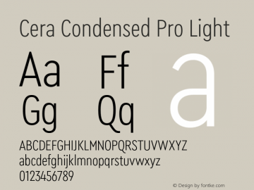CeraCondensedPro-Light Version 6.0 | wf-rip DC20180515图片样张