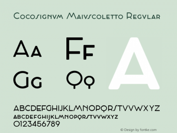 Cocosignum Maiuscoletto Version 2.001图片样张