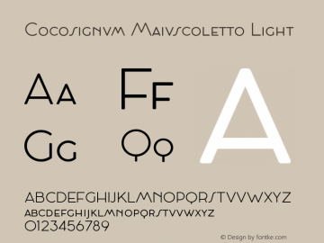 Cocosignum Maiuscoletto Light Version 2.001图片样张