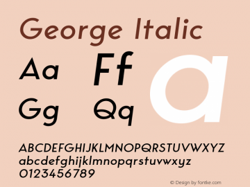 George-Italic Version 1.003图片样张