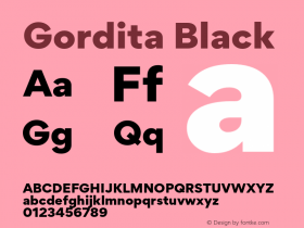 Gordita-Black Version 1.000;PS 001.000;hotconv 1.0.70;makeotf.lib2.5.58329图片样张