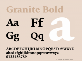 Granite-Bold Version 1.000图片样张